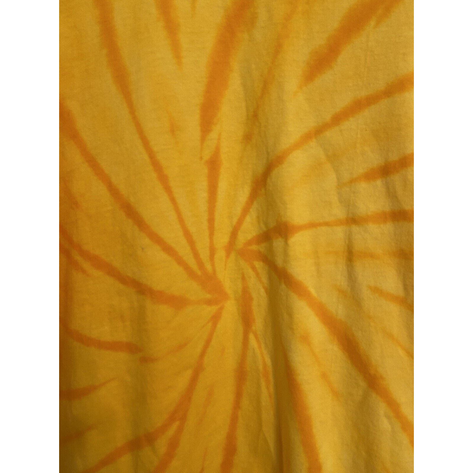 District Threads Mens Yellow Orange Tie Dye 100 Cotton TShirt Size 2xl